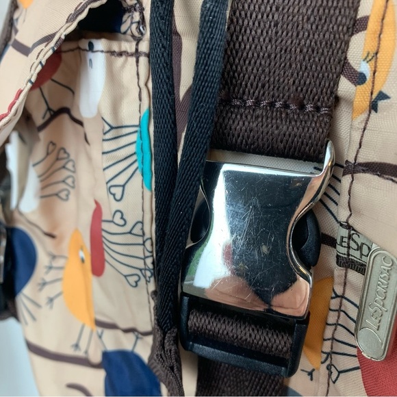 LESPORTSAC Bird Print Voyager Backpack Excellent Condition - Picture 10 of 15